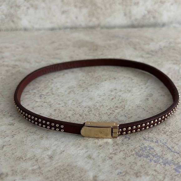 Leather Studed Choker or Double wrap Bracelet - Picture 3 of 6